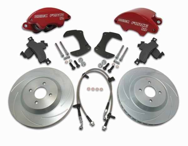 SSBC Disc Brake Kit with Force 10 Super-Twin 2-Piston Aluminum Calipers & 12 Inch Rotors - Front - A168-3