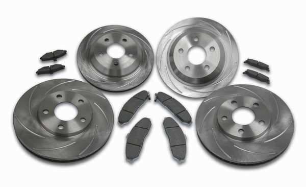 SSBC Turbo Slotted Rotors & Pads - Front & Rear - A2350014