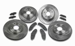 SSBC Turbo Slotted Rotors & Pads - Front & Rear - A2350005
