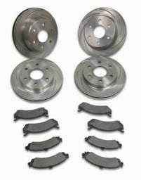 SSBC Turbo Slotted Rotors & Pads - Front & Rear - A2351019