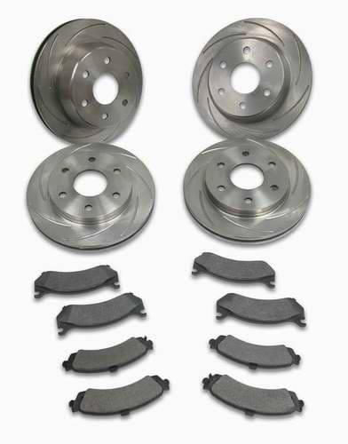 SSBC Turbo Slotted Rotors & Pads - Front & Rear - A2351019