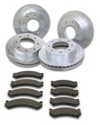 SSBC Turbo Slotted Rotors with Xtra Life Plating & Pads - Front & Rear - A2351027