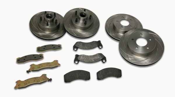 SSBC Turbo Slotted Rotors & Pads - Front & Rear - A2360004