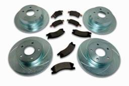 SSBC Turbo Slotted Rotors & Pads - Front & Rear - A2370017