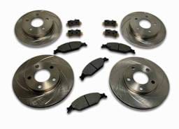 SSBC Turbo Slotted Rotors & Pads - Front & Rear - A2360011