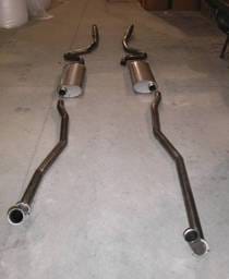 Chevrolet Chevelle Stainless Works Exhaust System - Dual Muffler with Resonator - CV69BB0SR
