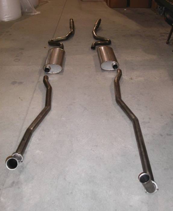 Chevrolet Chevelle Stainless Works Exhaust System - Dual Muffler with Resonator - CV69BB0SR