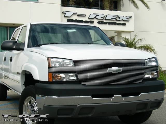Chevrolet Silverado T-Rex Full Face Billet Grille with Bowtie Installed - 25 Bars - 20108