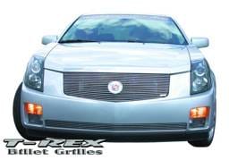 Cadillac CTS T-Rex Billet Grille Insert with Center Billet Logo Plate - 17 Bars - 20190