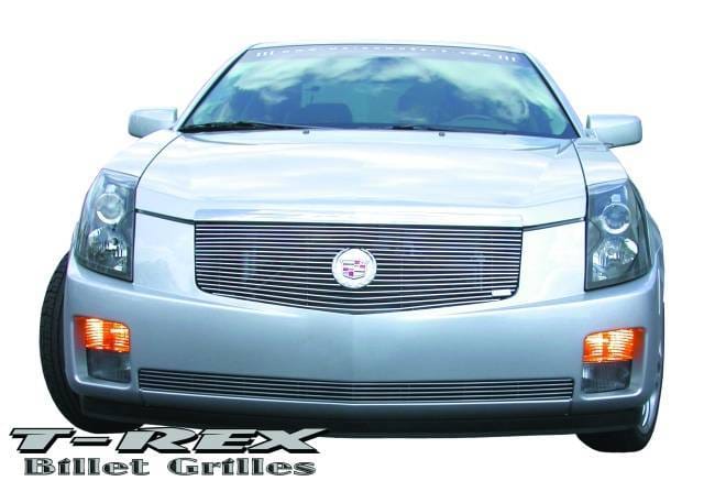 Cadillac CTS T-Rex Billet Grille Insert with Center Billet Logo Plate - 17 Bars - 20190