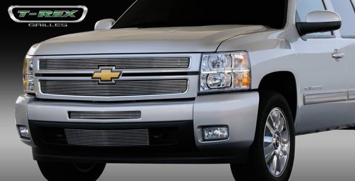 Chevrolet Silverado T-Rex Billet Grille Overlay - Bolt On - Polished - 21110 thumbnail 2