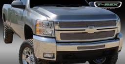 Chevrolet Silverado T-Rex Billet Grille Overlay - Bolt On - Polished - 2PC - 21112