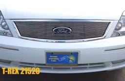 Ford 500 T-Rex Billet Grille Overlay - Bolt On with Logo Opening - 13 Bars - 21520