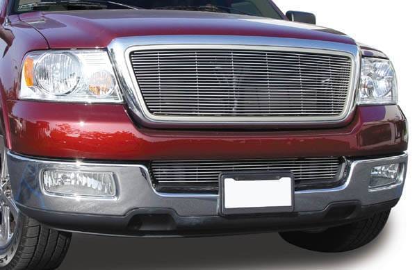 Ford F150 T-Rex Billet Grille Overlay - Bolt On & Insert with Honeycomb Style OE Grille - 23 Bars - 21551