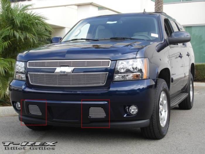 Chevrolet Suburban T-Rex Bumper Billet Grille - Remove Tow Hooks - 11 Bars - 2PC - 25051