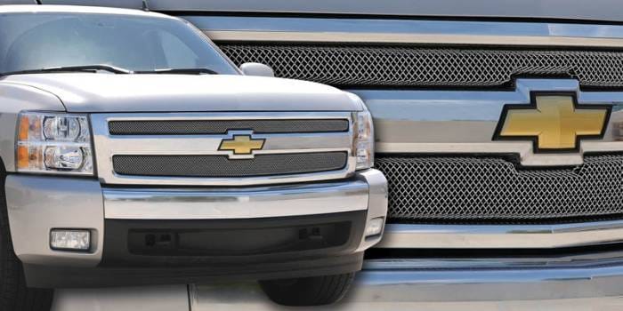 Chevrolet Silverado T-Rex Sport Series Formed Mesh Grille - Stainless Steel - Triple Chrome Plated - 2PC - 44110 thumbnail 2