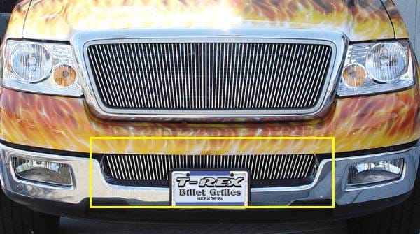 Ford F150 T-Rex Vertical Bumper Grille Insert - 58 Bars - 35553