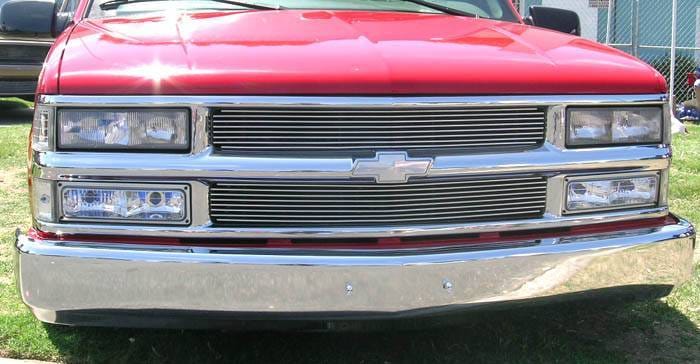Chevrolet Silverado T-Rex Grille Assembly - Chrome - Billet & Bowtie Installed - 50058