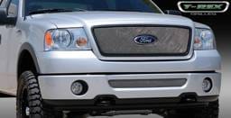 Ford F150 T-Rex Sport Series Formed Mesh Grille - Stainless Steel - Triple Chrome Plated with Logo Opening - 44556