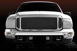 Ford Excursion T-Rex Grille Assembly - Aftermarket Chrome Shell with Mesh - 50571