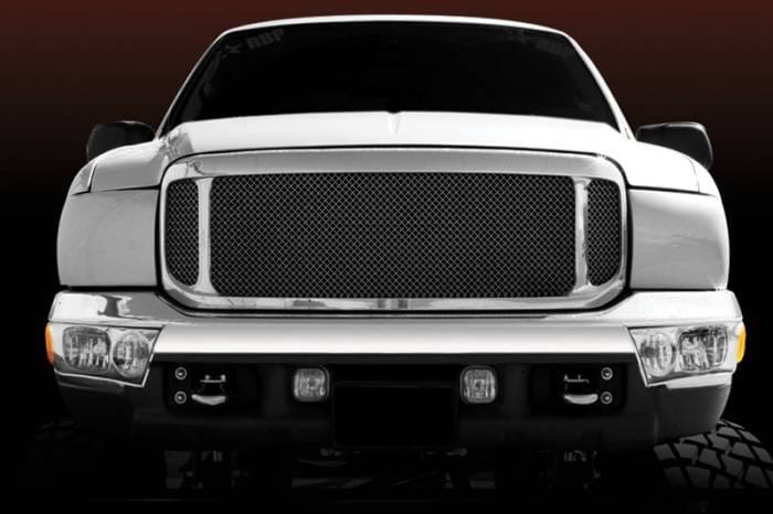 Ford Excursion T-Rex Grille Assembly - Aftermarket Chrome Shell with Mesh - 50571