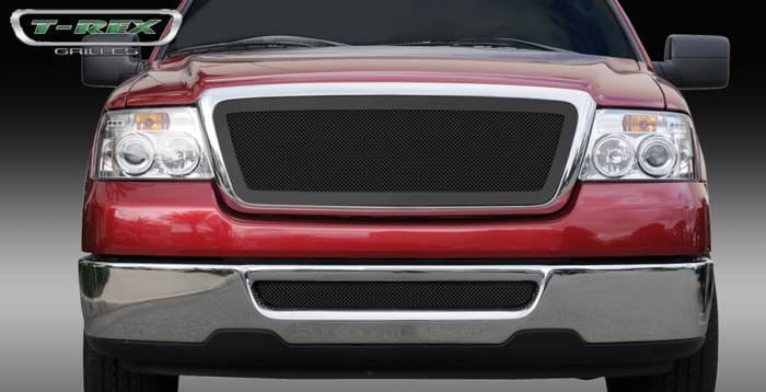 Ford F150 T-Rex Upper Class Mesh Grille - All Black - Full Opening Flush Mount - 51556