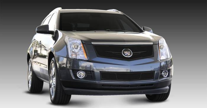 Cadillac SRX T-Rex Upper Class Mesh Grille - Replacement - Full Opening with Winged OE Logo Plate - Black - 51186
