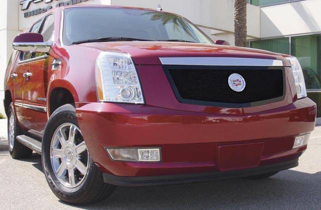 Cadillac Escalade T-Rex Upper Class Mesh Grille - Full Opening Design - All Black - Formed Mesh with Recessed Logo Area - 51193