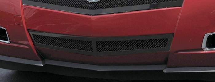 Cadillac CTS T-Rex Upper Class Bumper Mesh Grille - Center Only - All Black with Formed Mesh - 52197