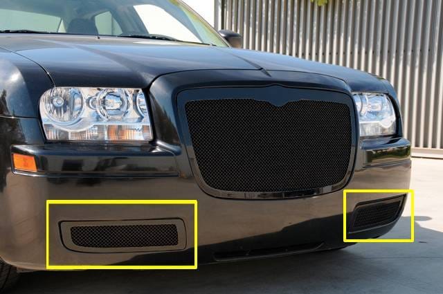 Chrysler 300 T-Rex Upper Class Mesh Bumper Grille - All Black - 52472