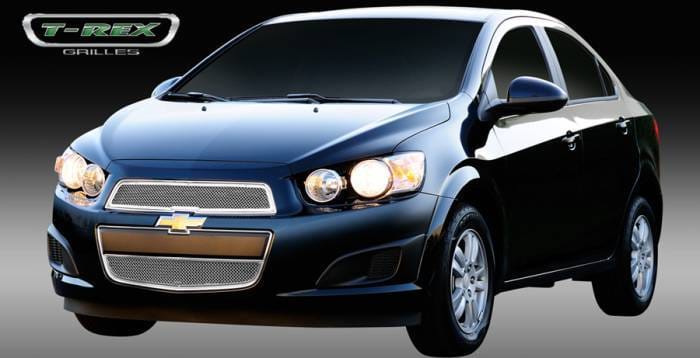 Chevrolet Sonic T-Rex Upper Class Polished Stainless Mesh Grille - 2PC - 54132