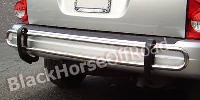 Chrysler Aspen Black Horse Rear Bumper Guard - Double Tube