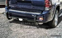 GMC Envoy Black Horse Rear Bumper Guard - Double Tube