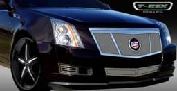 Cadillac CTS T-Rex Upper Class Polished Stainless Mesh Grille - 3 Opening Design - Formed Mesh with Recessed Logo Area - 54198