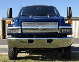Chevrolet Kodiak T-Rex Upper Class Polished Stainless Mesh Grille - 2PC Style - 54083