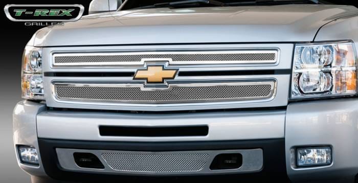 Chevrolet Silverado T-Rex Upper Class Polished Stainless Mesh Grille - 2PC Style - 54110