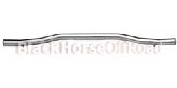 Hyundai Santa Fe Black Horse Rear Bumper Guard - Single Tube