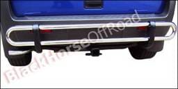 Kia Sportage Black Horse Rear Bumper Guard - Double Tube