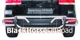 Volkswagen Touareg Black Horse Rear Bumper Guard - Double Tube