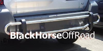 Nissan Xterra Black Horse Rear Bumper Guard - Double Tube