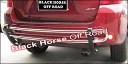 Toyota Highlander Black Horse Rear Bumper Guard - Double Tube