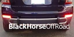 Mercedes-Benz ML Black Horse Rear Bumper Guard - Double Tube