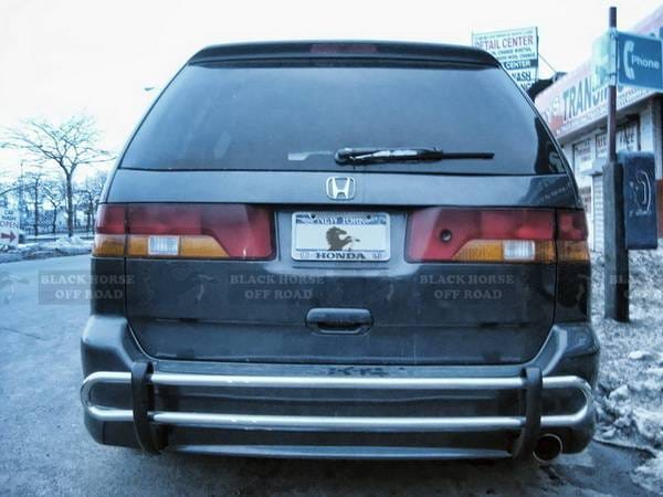 Honda Odyssey Black Horse Rear Bumper Guard - Double Tube
