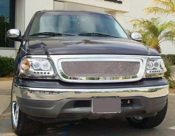 Ford F150 T-Rex Upper Class Polished Stainless Mesh Grille - Full Opening - 54580