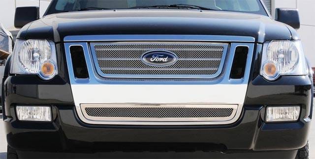 Ford Expedition T-Rex Upper Class Polished Stainless Mesh Grille with Logo Cut Out - 54662