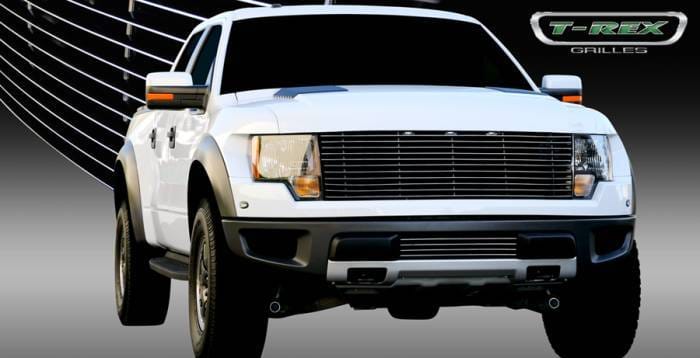 Ford F150 T-Rex Laser Billet Grille with Polished Leading Edges - 6215660