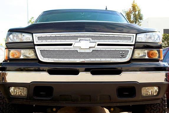 Chevrolet Silverado T-Rex X-Metal Series Studded Main Grille - Polished Stainless Steel - 2PC Style - 6711060