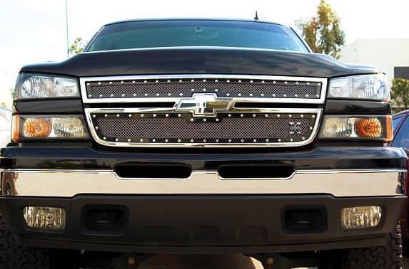 Chevrolet Silverado T-Rex X-Metal Series Studded Main Grille - All Black - 2PC Style - 6711061