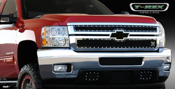 Chevrolet Silverado T-Rex X-Metal Series Studded Main Grille - All Black - 2PC Style - 6711141 thumbnail 2