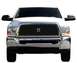 Dodge Ram T-Rex X-Metal Series Studded Main Grille - Custom Full Opening - All Black - 1PC - 6714511
